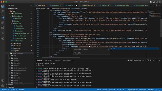 Build GitHub Homepage Clone Using NextJs and Tailwind CSS (Part 2: Hero Section ) | Next Js Project смотреть онлайн