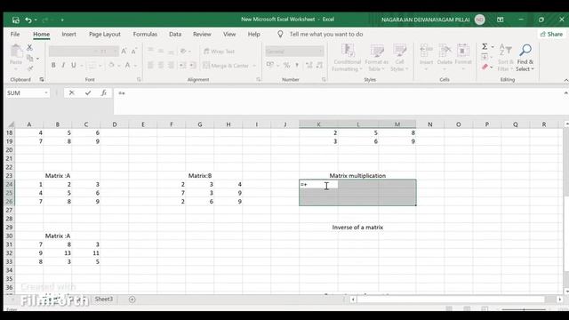 Excel in matrix Operations смотреть онлайн