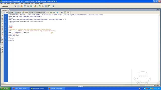 PHP Tutorial -- Explode and implode смотреть онлайн