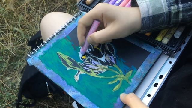 Пленэр масляной пастелью | OIL PASTEL