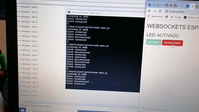 ESP8266 Websocket y nodejs смотреть онлайн