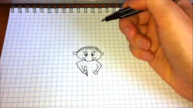 Простые рисунки #118 Hello мальчик пишет письмо = смотреть онлайн