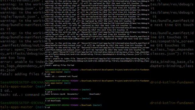 MINGW64 c Users SaeeAM Downloads Android Development Project android kotlin fundamentals apps mast смотреть онлайн