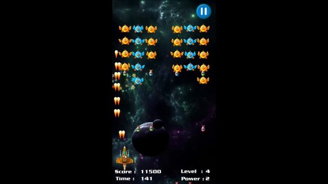Space Attack: Chicken Shooter android game first look gameplay español смотреть онлайн