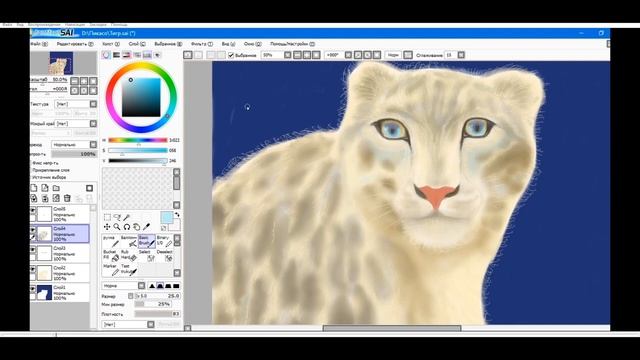 How to drawa a Tiger in Paint Tool SAI. Как нарисовать Тигра смотреть онлайн