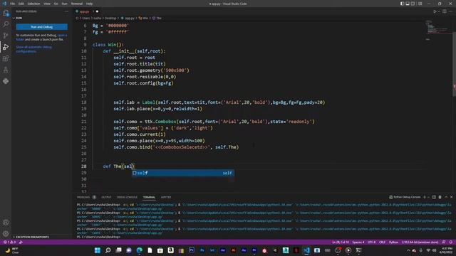 Dark mode and light mode tkinter python смотреть онлайн