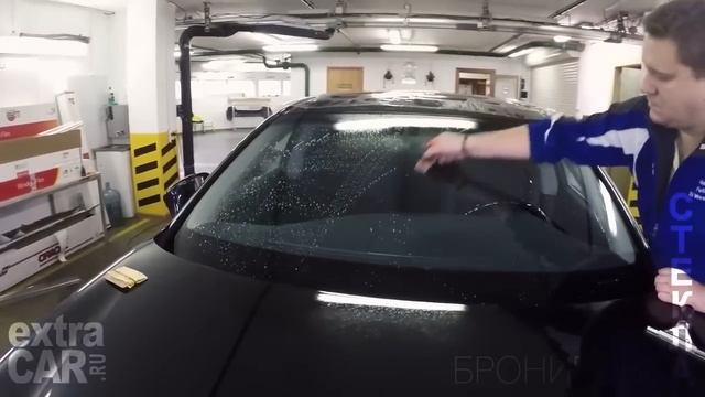 Лобовое стекло. Защитная пленка. Сколов нет. Бронь SunTek. . смотреть онлайн