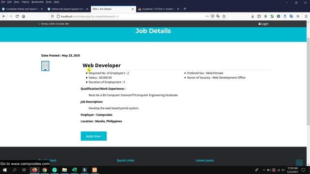 Complete Online Job Search System using PHP MySQL | Free Source Code Download смотреть онлайн