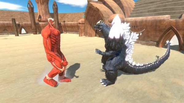 Colossal Titan vs Space Godzilla - Animal Revolt Battle Simulator