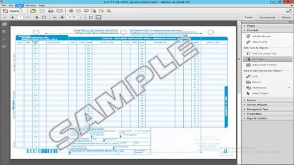 Remove text watermark from PDF using Adobe acrobat pro