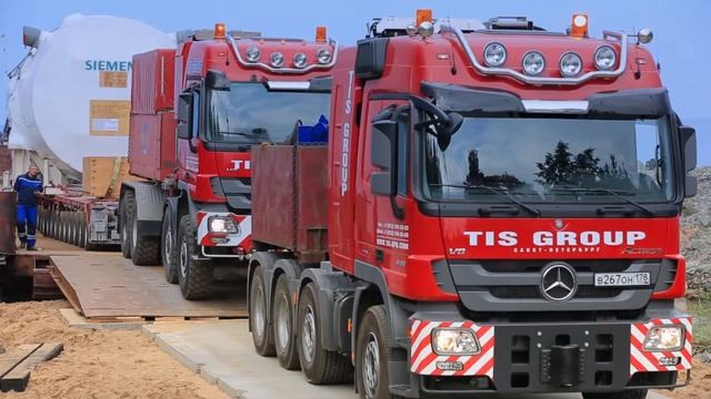 Транспортировка турбины компанией ТИС Групп / Transportation of Siemens turbine смотреть онлайн