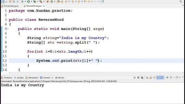 Reverse a string word by word | Reverse Words in a String in Java смотреть онлайн