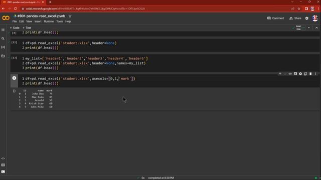 read_excel(): Data from Excel to Pandas DataFrame #B01 смотреть онлайн