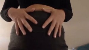 chubby belly blonde clothes try on 2