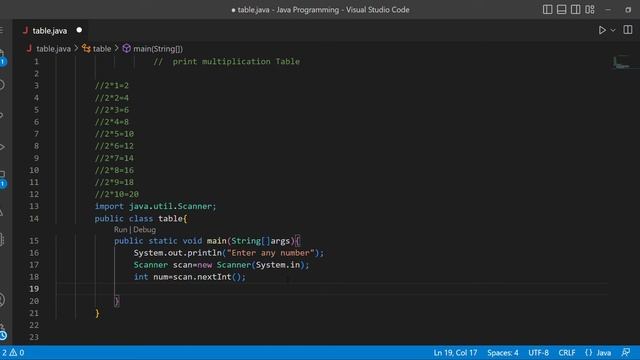 Multiplication of Table in java || expert coding смотреть онлайн