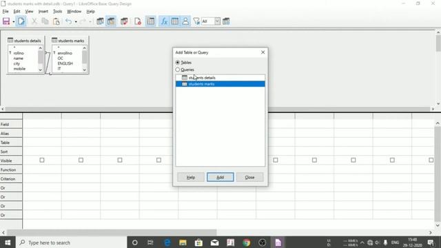 Query creation in libre office base | Database concept using libreoffice base : chp 5 class 12 Maha смотреть онлайн