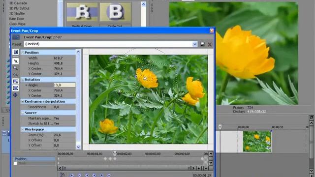 Видео редактор Sony Vegas Урок 26 Слайд шоу из фотографий с применением ключевых кадров смотреть онлайн