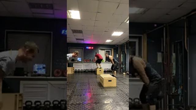 ГиряКа4. Табата «горящие ноги». CrossFit Tabata with kettlebell and jump box смотреть онлайн