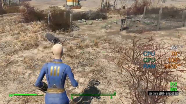 GeForce GT 1030 -- Intel Celeron G4900 -- Fallout 4 FPS Test смотреть онлайн