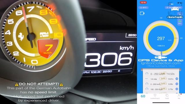 FERRARI 488 GTB 0-333KM/H ACCELERATION TOP SPEED & SOUND by AutoTopNL смотреть онлайн