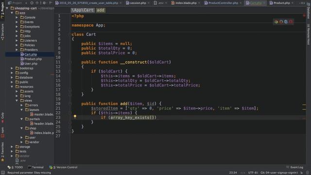 Shopping Cart Project With Laravel 5 2 , (Part 08) Cart Model & Session Storage смотреть онлайн