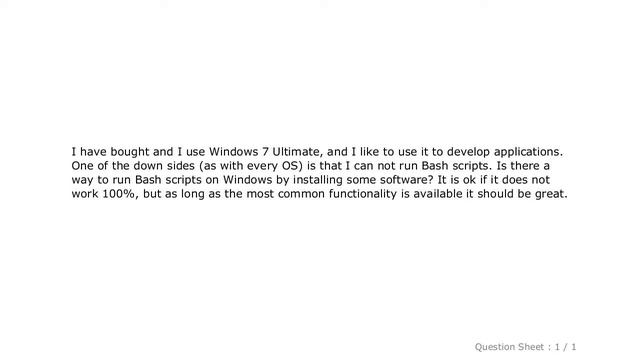 Windows : Is there a way to run Bash scripts on Windows? смотреть онлайн