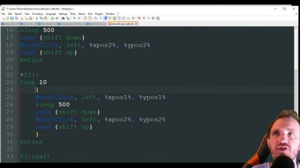 AutoHotkey - Minecraft Faster Auto Crafting and Mass Auto Crafting