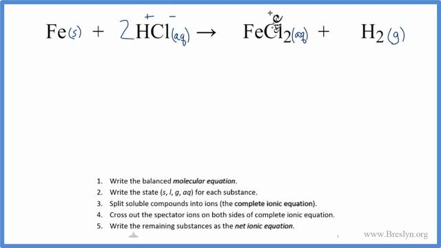 How to Write the Net Ionic Equation for Fe + HCl = FeCl2 + H2 (Iron + Hydrochloric acid) смотреть онлайн