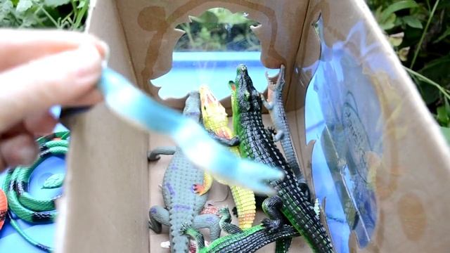 ЗМЕИ И КРОКОДИЛЫ в коробке. Обзор игрушек. смотреть онлайн