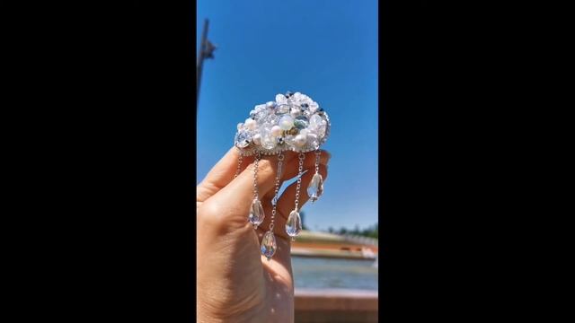 Брошь Облако из бисера своими руками смотреть онлайн