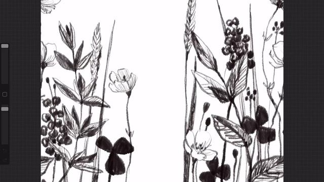 Как я рисую бесшовный цветочный бордюр на iPad pro в Procreate, процесс рисования смотреть онлайн