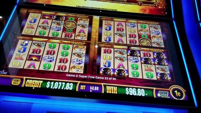 *Never Seen ON YouTube 3 Super Free Bonuses In A Row Caught Live*Huge Buffalo Gold Wonder 4 Jackpot смотреть онлайн