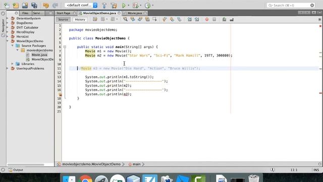 Creating Objects in Java Example - Movie Object смотреть онлайн