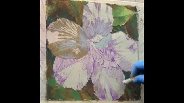 Art Lesson: Draw a hibiscus with pastel смотреть онлайн