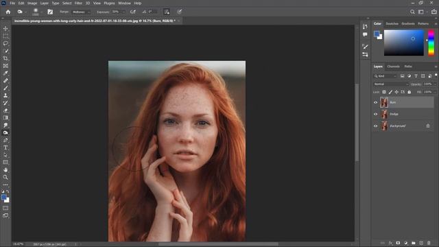 Adobe Photoshop - Dodge, Burn and Sponge Tools смотреть онлайн