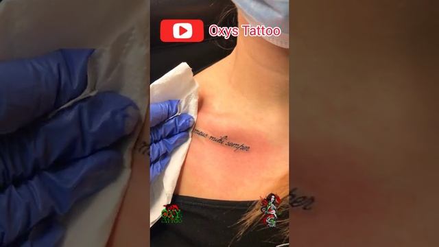 Mini tattoo on the collarbone for a girl #Shorts смотреть онлайн
