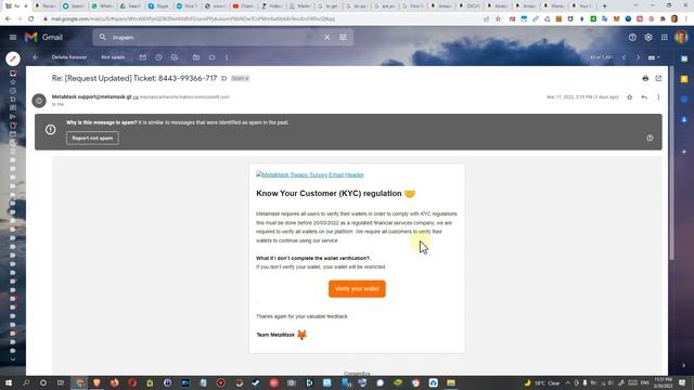 MetaMask E-Mail Asking For KYC (Know Your Customer Regulation) - Legit Or SCAM? смотреть онлайн