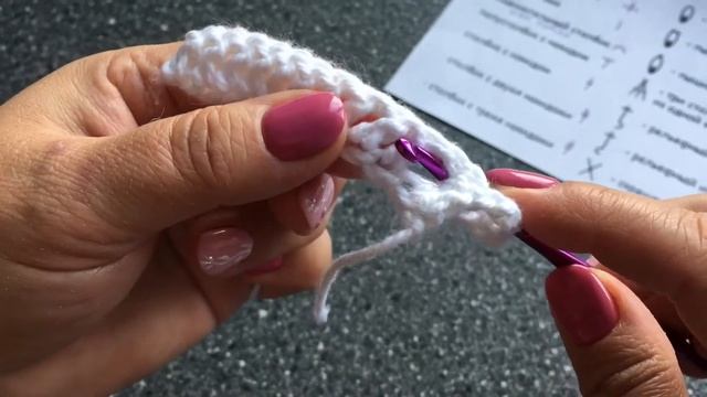 Учимся вязать крючком. Урок 7. Рельефные изнаночные столбики смотреть онлайн