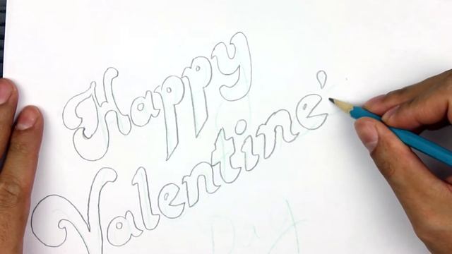 How to Draw Happy Valentine's Day in a Candy Style Font смотреть онлайн