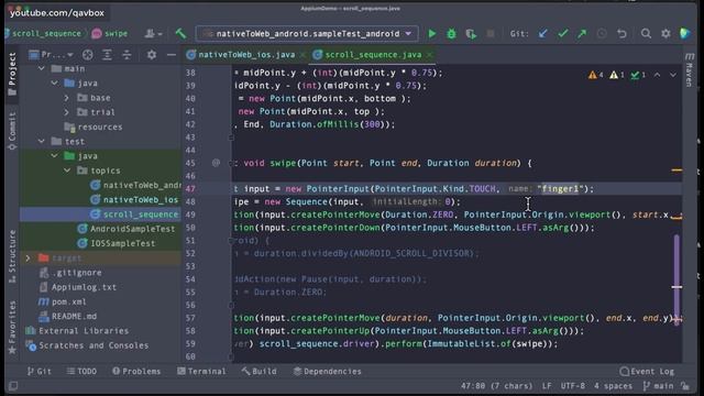 Appium Scroll/Swipe | Horizontal & Vertical | using PointerInput & Sequence class смотреть онлайн