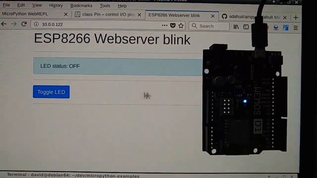 MicroPython LED toggle HTTP webserver - 01 смотреть онлайн