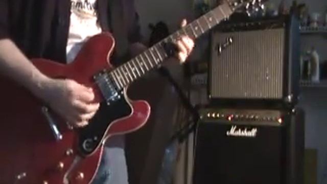 Epiphone DOT cherry red 335 guitar / rollin stoned great white смотреть онлайн