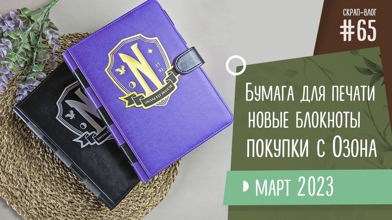 Скрап-Влог #65/Бумага для печати, новые блокноты и покупки с Озона