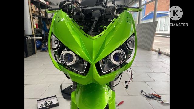 Улучшили свет на Kawasaki , установили BI-LED линзы