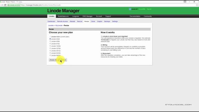Re-sizing a Linode Server | Tutorial смотреть онлайн