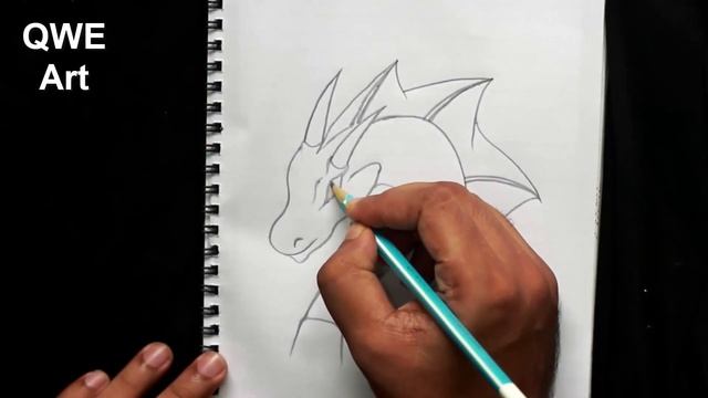 EASY DRAGON DRAWING || How to Draw a Dragon Step by Step Easy pencil sketch смотреть онлайн