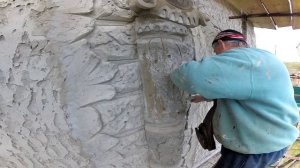 как и сделать  колону  из  арт  бетона  и  покрасить , мастер  класс   оформление  фасада  декор.