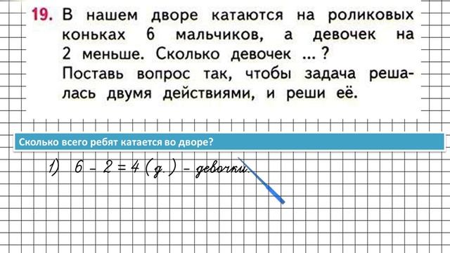 Страница 94 Задание 19 – Математика 1 класс (Моро) Часть 2 смотреть онлайн