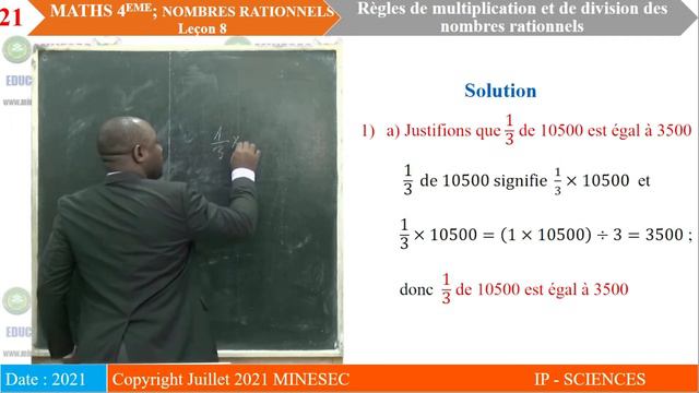 IP-SC MATHEMATIQUES 4ème Leçon 8 Règles de multiplication et de division des nombres rationnels смотреть онлайн