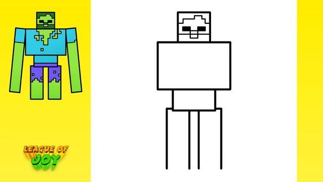 How to DRAW MUTANT ZOMBIE MINECRAFT смотреть онлайн